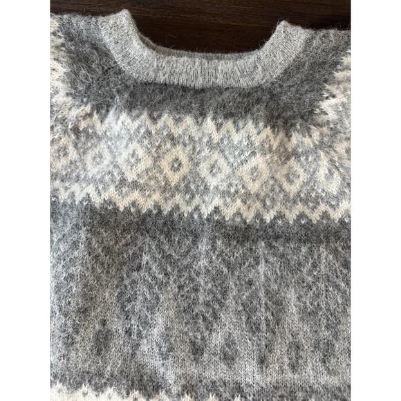 Shag Wool Nordic Sweater Adults Large Knit Pullover Vintage 90s Unisex - Picture 6 of 10